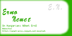 erno nemet business card