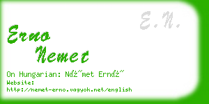 erno nemet business card